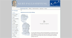 Desktop Screenshot of kurt-pauli-stiftung.de