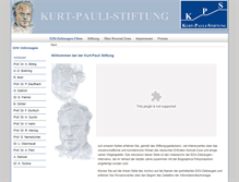 Tablet Screenshot of kurt-pauli-stiftung.de